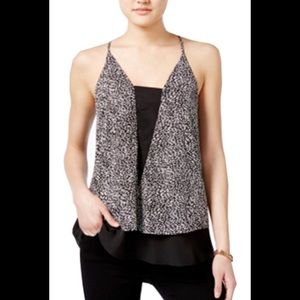 Bar 111 black and white printed layered cami